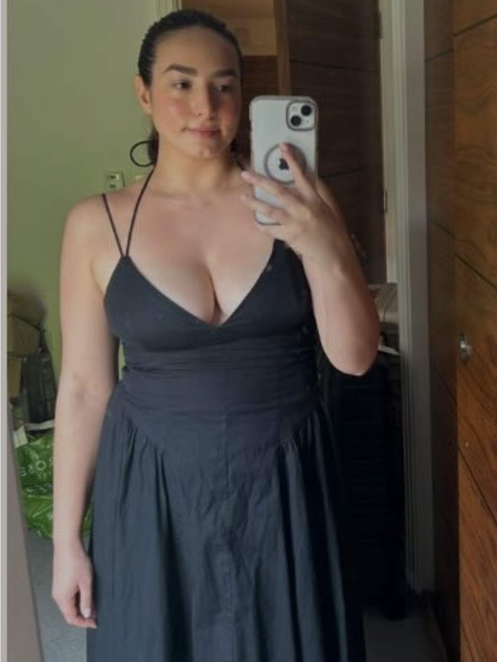 Abercrombie Black Strappy Corset Dress